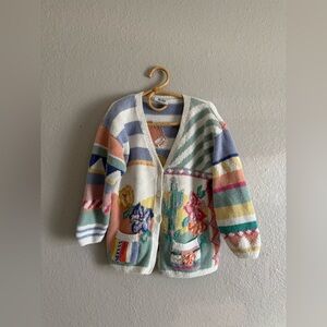 Vintage Together Cactus Southwest Knit Cardigan Sweater